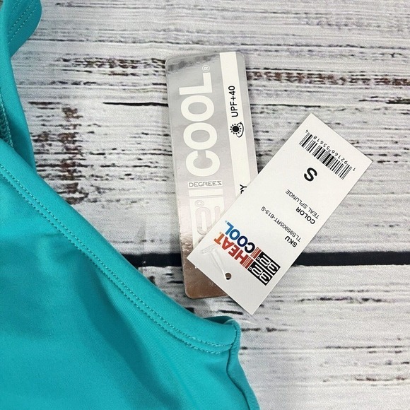 32 Degrees Heat Cool One Piece Teal Splunge size Small UPF+40 Quick Dry Fitness - Picture 7 of 14